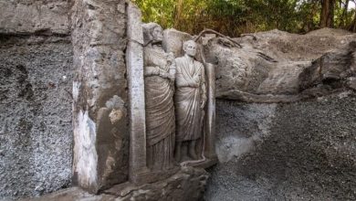کشف دو مجسمه بزرگ در شهر سوخته