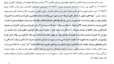 سازمان حمایت: قیمت بلیت هواپیما را به قبل بازگردانید