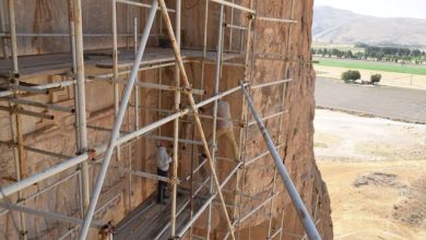 مرمت در بلندای تاریخ؛ آرامگاه خشایارشا در نقش رستم زیر چتر حفاظت تخصصی