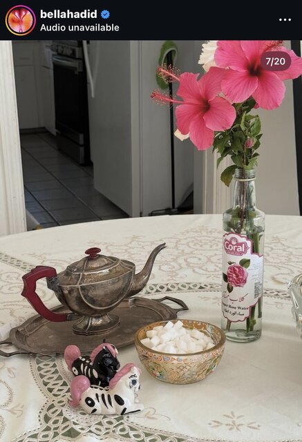 گلاب، فرش ایرانی و تخته نرد در خانه این مُدل جهانی چه معنایی می‌دهد؟