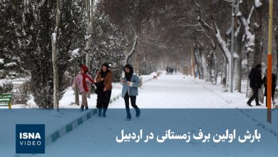 ویدیو/ بارش اولین برف زمستانی در اردبیل