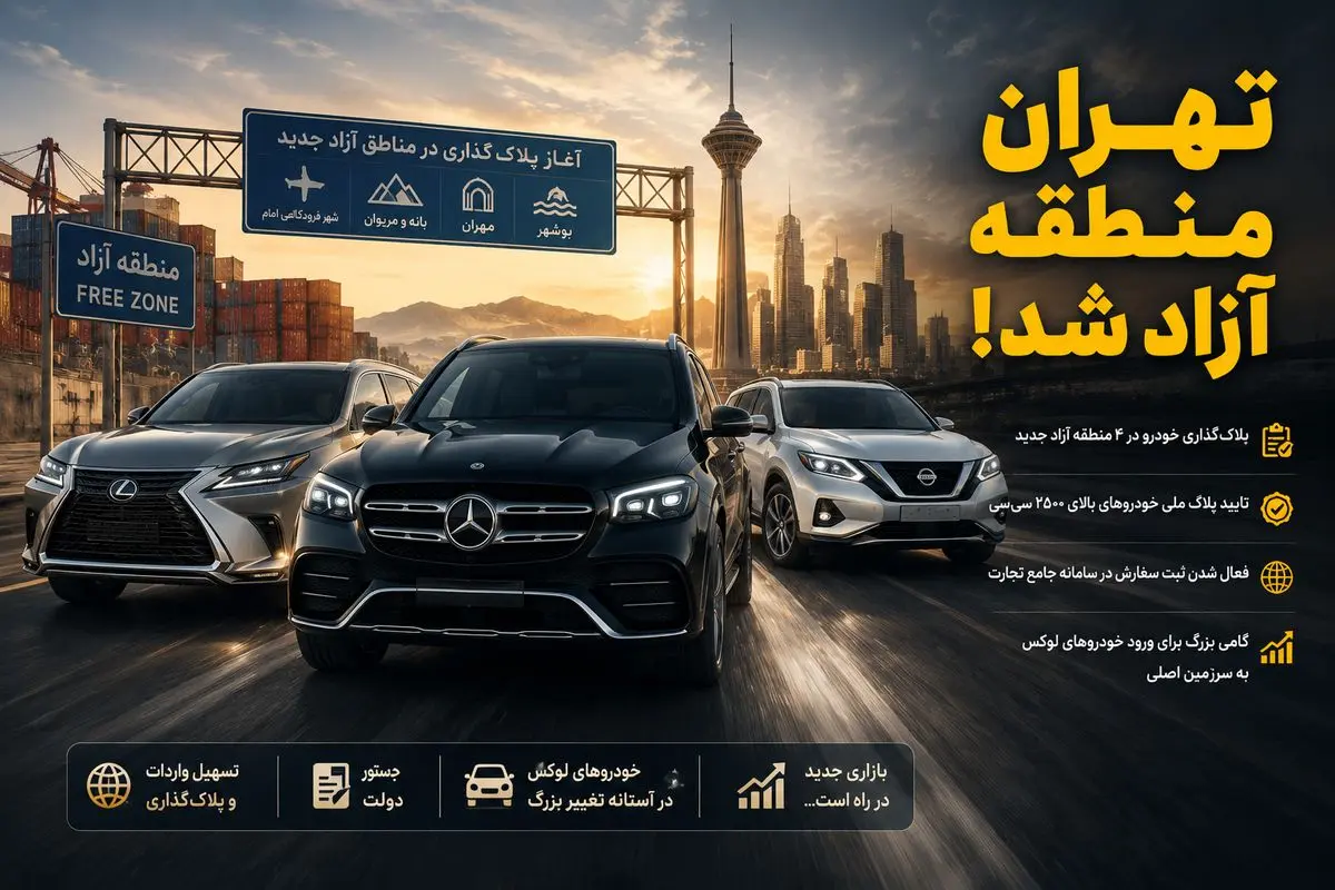 فیلم / خودروهای مناطق آزاد در آستانه ورود به سرزمین اصلی / تهران منطقه آزاد می‌شود؟