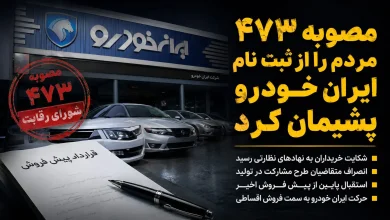 مصوبه ۴۷۳ مردم را از ثبت نام ایران خودرو پشیمان کرد/ ایران خودرو مجبور به فروش اقساطی شد