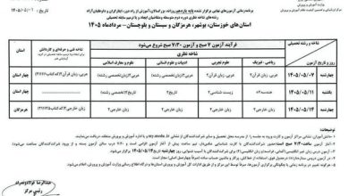 امتحانات نهایی معوق پایه یازدهم از ۷ مرداد آغاز می‌شود
