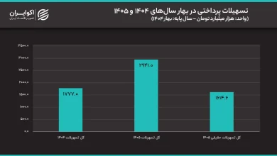 مبلغ تسهیلات پرداختی بانک مرکزی در بهار ۱۴۰۴ و ۱۴۰۵
