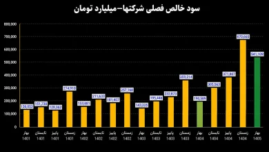 رشد 2 برابری سود خالص شرکت ها