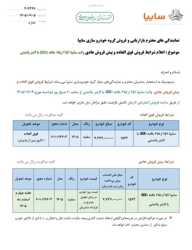 شرایط فروش وانت پراید 151 اعلام شد